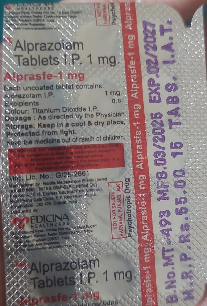 Alprazolam Alprasfe 1mg